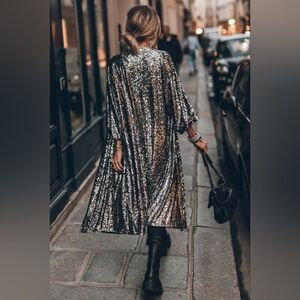 Silvery Sequin Kimono LAST ONE